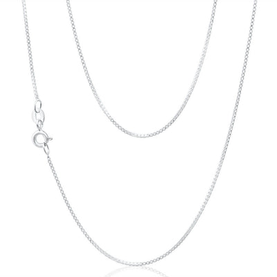 Sterling Silver Box 44cm Chain