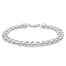 Load image into Gallery viewer, Sterling Silver Curb 210 Gauge Bracelet 23cm