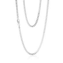 Load image into Gallery viewer, Sterling Silver Curb Dicut 45cm 100 Gauge Chain
