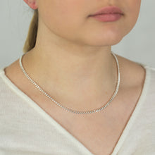 Load image into Gallery viewer, Sterling Silver Curb Dicut 45cm 100 Gauge Chain