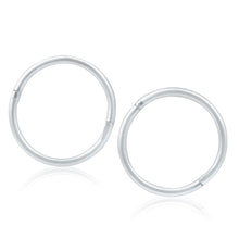 Load image into Gallery viewer, Sterling Silver Plain 10mm Sleeper Earrings