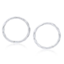 Load image into Gallery viewer, Sterling Silver 10mm Faceted Sleeper Earrings