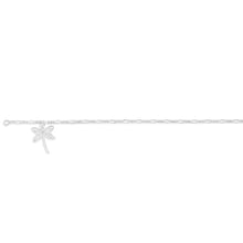 Load image into Gallery viewer, Sterling Silver Figaro 1:3 Dragonfly Anklet