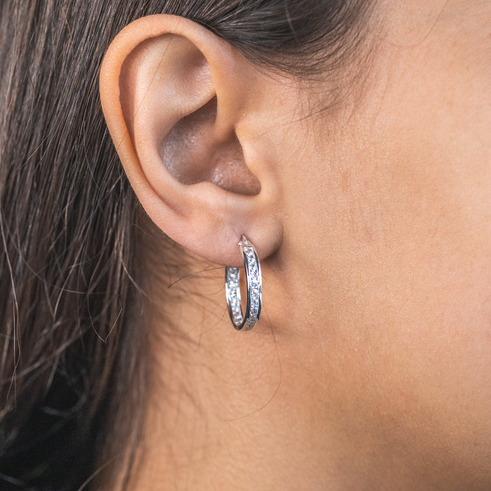 Buy AllenCOCO925 Sterling Silver Earrings Cubic Zirconia Earrings Studs Diamond  Stud Earrings for Women Girl Online at desertcartINDIA