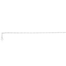 Load image into Gallery viewer, Sterling Silver 26cm Singapore Chain Anklet with Drop Heart