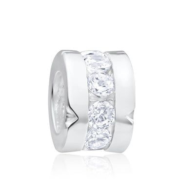 Amadora Sterling Silver Cubic Zirconia All Around Charm