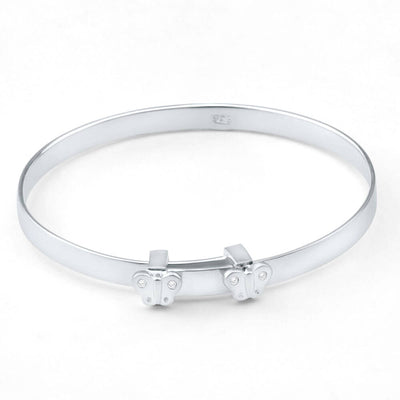 Sterling Silver Baby Butterfly 45mm Bangle
