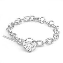 Load image into Gallery viewer, Sterling Silver Fancy Link 19cm Bracelet