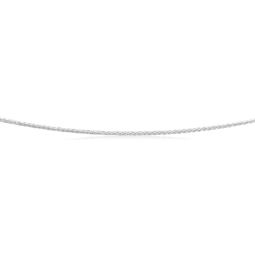Sterling Silver Wheat Adjustable Heart Drop Chain 50cm