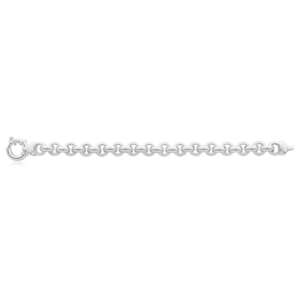 Sterling Silver Belcher Boltring 20cm Bracelet