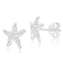 Load image into Gallery viewer, Sterling Silver Starfish Stud Earrings