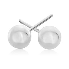 Load image into Gallery viewer, Sterling Silver 6mm Plain Ball Stud Earrings