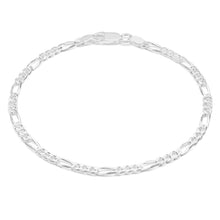 Load image into Gallery viewer, Sterling Silver Figaro 100 Gauge 21cm Bracelet