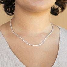 Load image into Gallery viewer, Sterling Silver 45cm 60 Gauge Flat Snake Chain