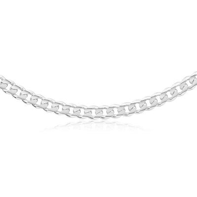 Sterling Silver 250 Gauge Diamond Cut 55cm Curb Chain