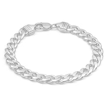 Load image into Gallery viewer, Sterling Silver Dicut Heavy Curb 250 Gauge Bracelet 23cm
