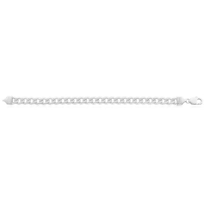 Sterling Silver Dicut Heavy Curb 250 Gauge Bracelet 23cm