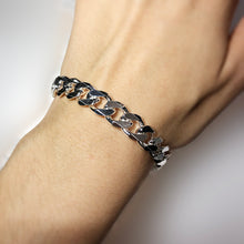 Load image into Gallery viewer, Sterling Silver Dicut Heavy Curb 250 Gauge Bracelet 23cm