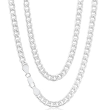 Load image into Gallery viewer, Sterling Silver Diamond Cut 55cm 200 Gauge Curb Chain