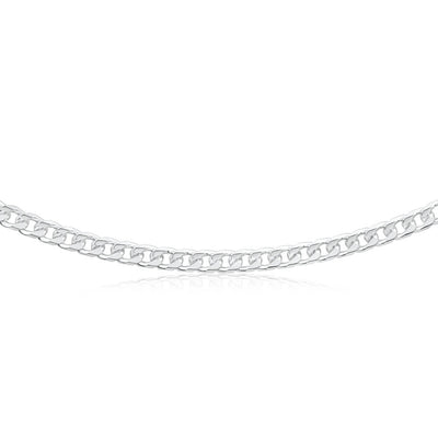 Sterling Silver Diamond Cut 55cm 200 Gauge Curb Chain