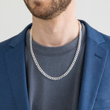 Load image into Gallery viewer, Sterling Silver Diamond Cut 55cm 200 Gauge Curb Chain