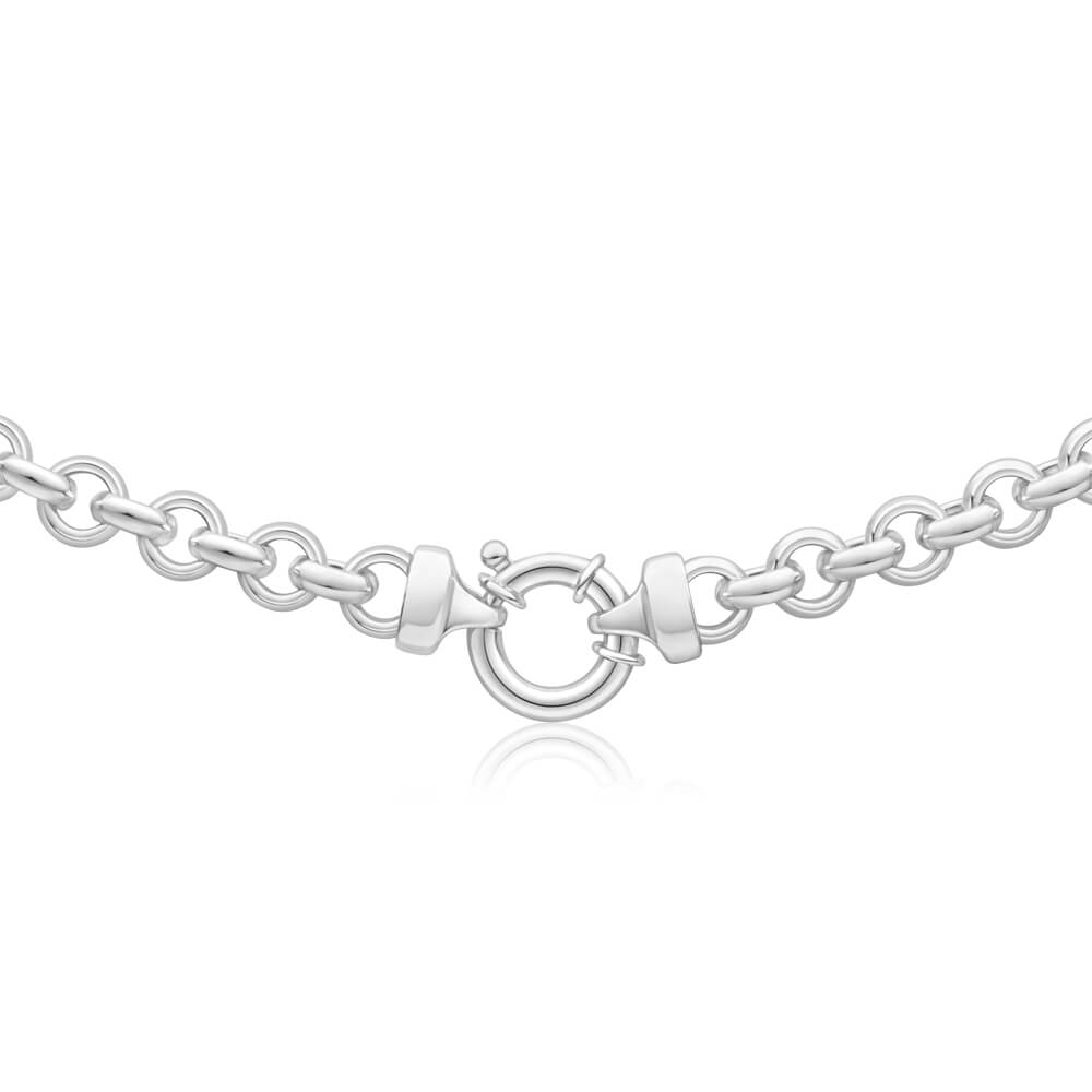 Sterling Silver 50cm Belcher Boltring Chain