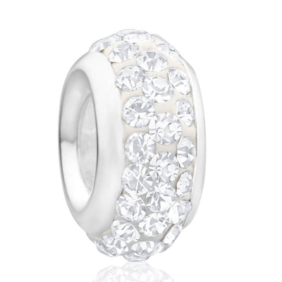 Amadora Sterling Silver White Crystal Spacer