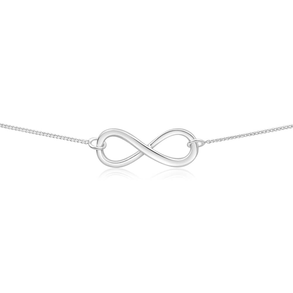 Sterling Silver Infinity Pendant With 45cm Chain