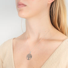 Load image into Gallery viewer, Sterling Silver 23mm Round Tree of Life Pendant