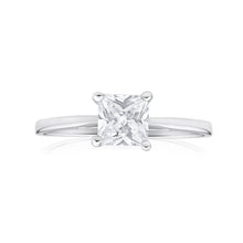 Load image into Gallery viewer, Sterling Silver Zirconia Princess Stud Pendant and Ring Jewellery Set