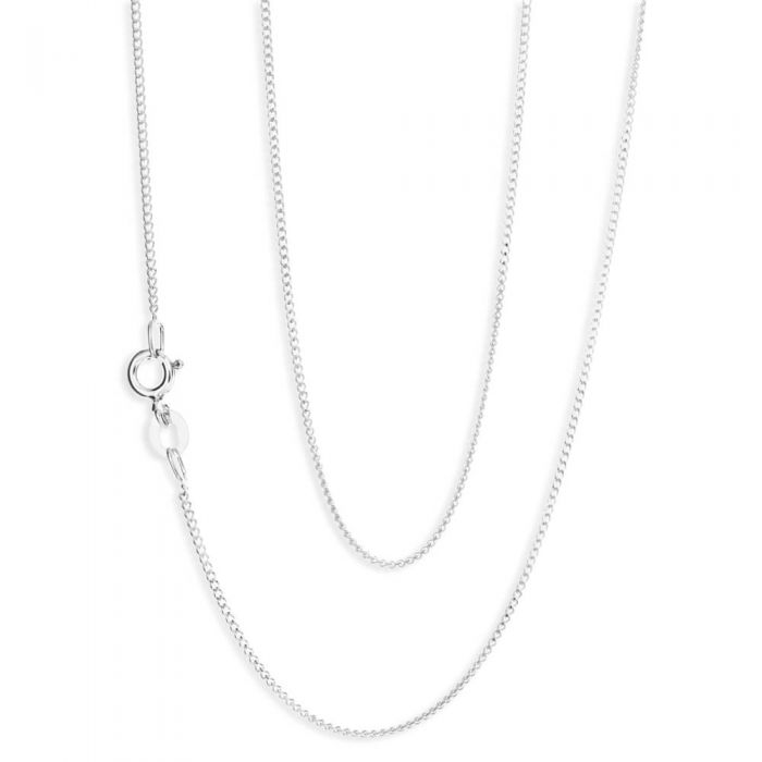 Sterling Silver 30 Gauge Curb Chain in 45cm