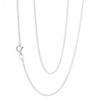 Sterling Silver 30 Gauge Curb Chain in 45cm