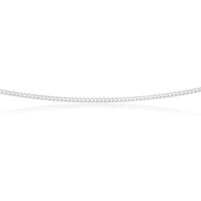 Sterling Silver 30 Gauge Curb Chain in 45cm