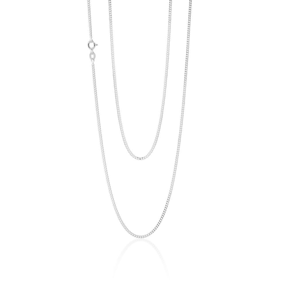 Sterling Silver Diamond Cut 70cm Curb Chain