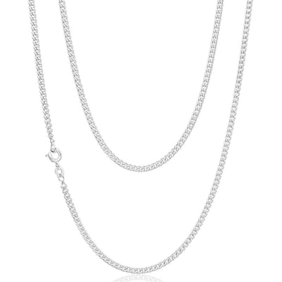Sterling Silver Curb 80 Gauge 70cm Chain