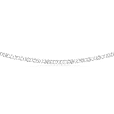 Sterling Silver 100 Gauge Diamond Cut 50cm Curb Chain