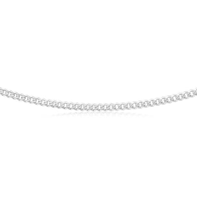 Sterling Silver 120 Gauge Diamond Cut 50cm Curb Chain