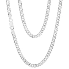 Load image into Gallery viewer, Sterling Silver 55cm 120 Gauge Dicut Curb Chain