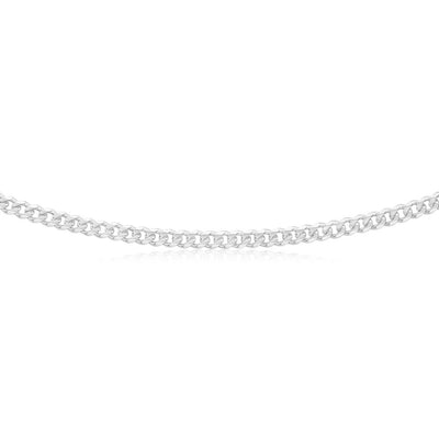 Sterling Silver 120 Gauge Diamond Cut 60cm Curb Chain