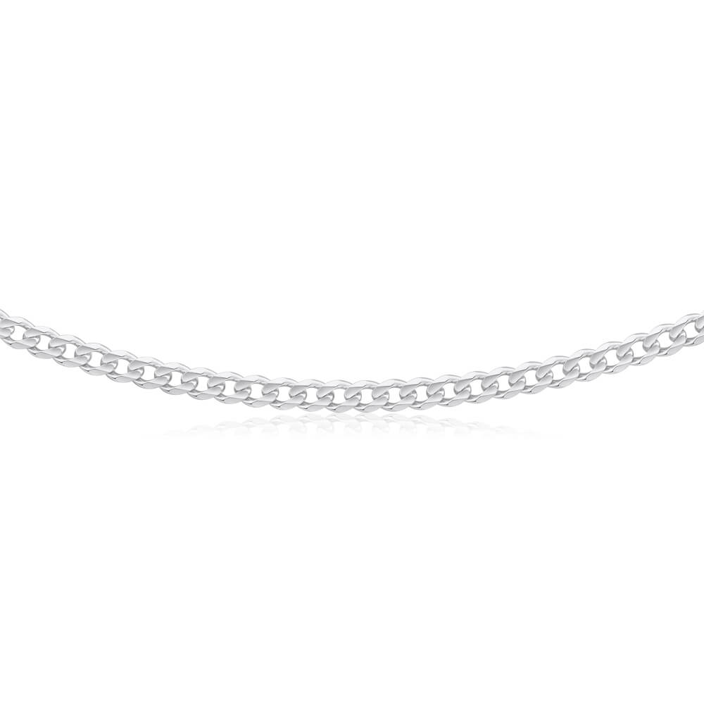 Sterling Silver 150 Gauge Diamond Curb 60cm Curb Chain