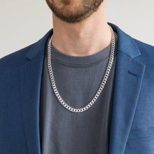 Load image into Gallery viewer, Sterling Silver Unisex Curb 60cm Chain