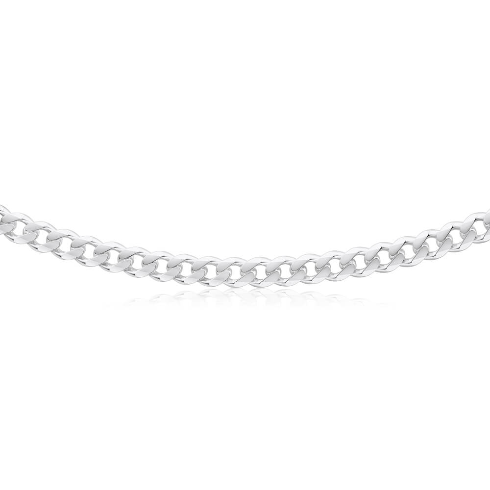 Sterling Silver 200 Gauge Diamond Cut 70cm Curb Chain