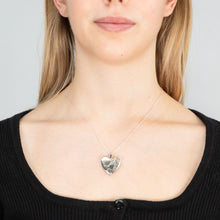 Load image into Gallery viewer, Sterling Silver Engraved Heart Locket 24mm