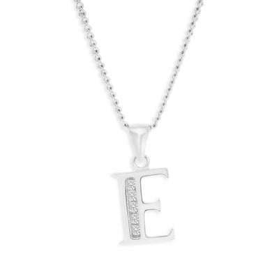 Sterling Silver Cubic Zirconia  Initial 
