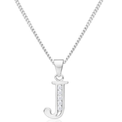Sterling Silver Cubic Zirconia  Initial 