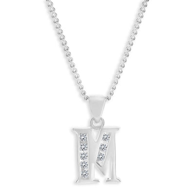 Sterling Silver Cubic Zirconia  Initial 