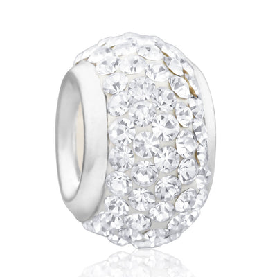 Amadora Sterling Silver White Crystal Charm