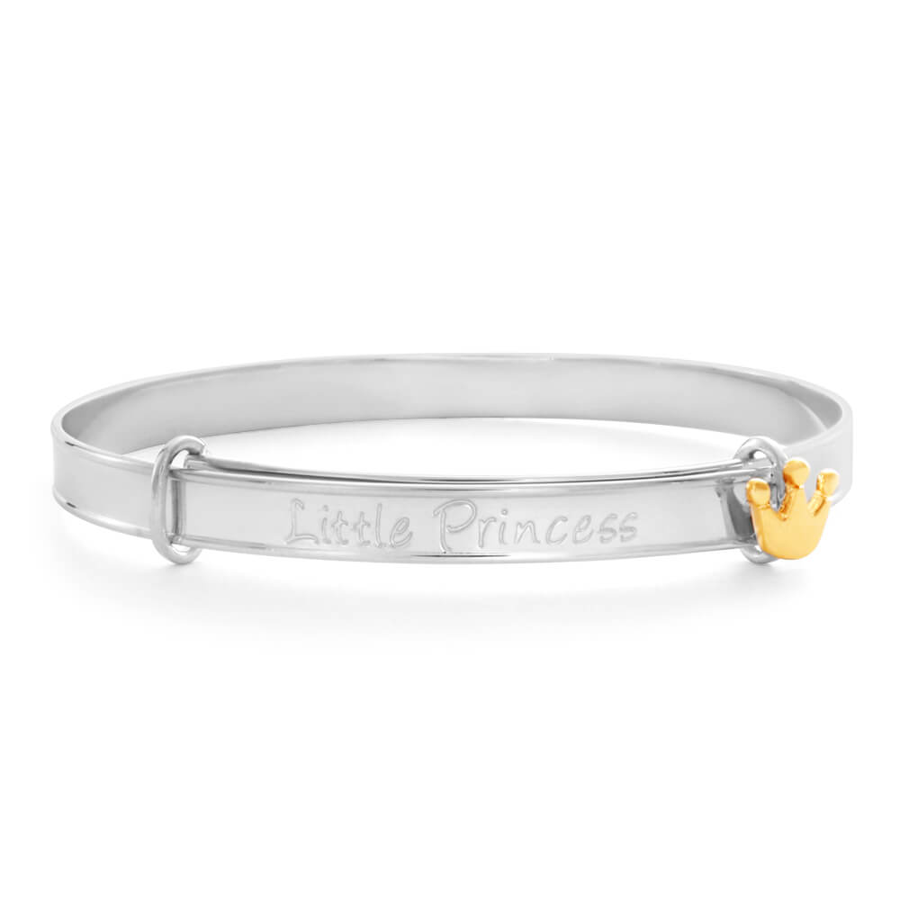 Sterling Silver Little Princess Expandable Baby Bangle