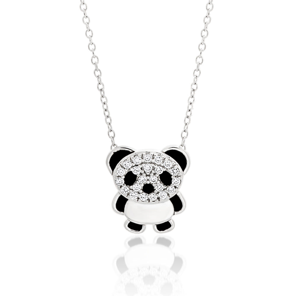 Sterling Silver Cubic Zirconia Pendant With 42cm Chain