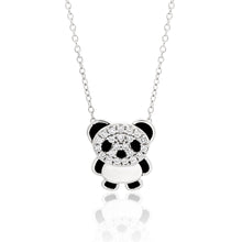 Load image into Gallery viewer, Sterling Silver Cubic Zirconia Pendant With 42cm Chain